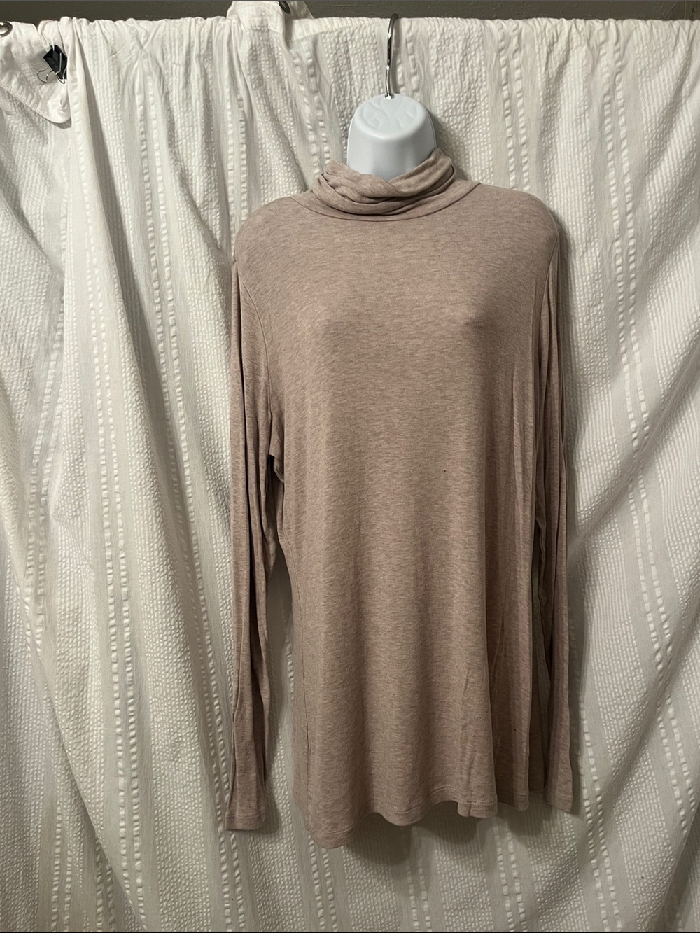 CAbi Oatmeal Dreamy #114 Long Sleeve Turtleneck Tunic size XL